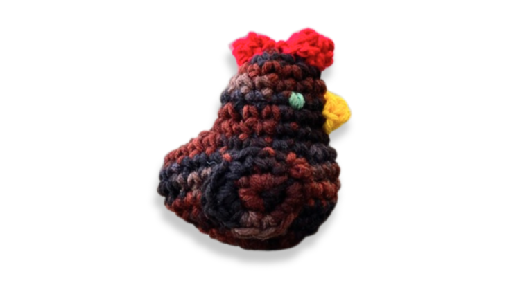 crocheted chicken